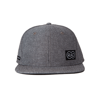 Oxford Chambray with black cotton twill with RAD logo, claps cap