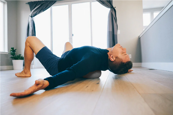 Back pain exercises with soft ball