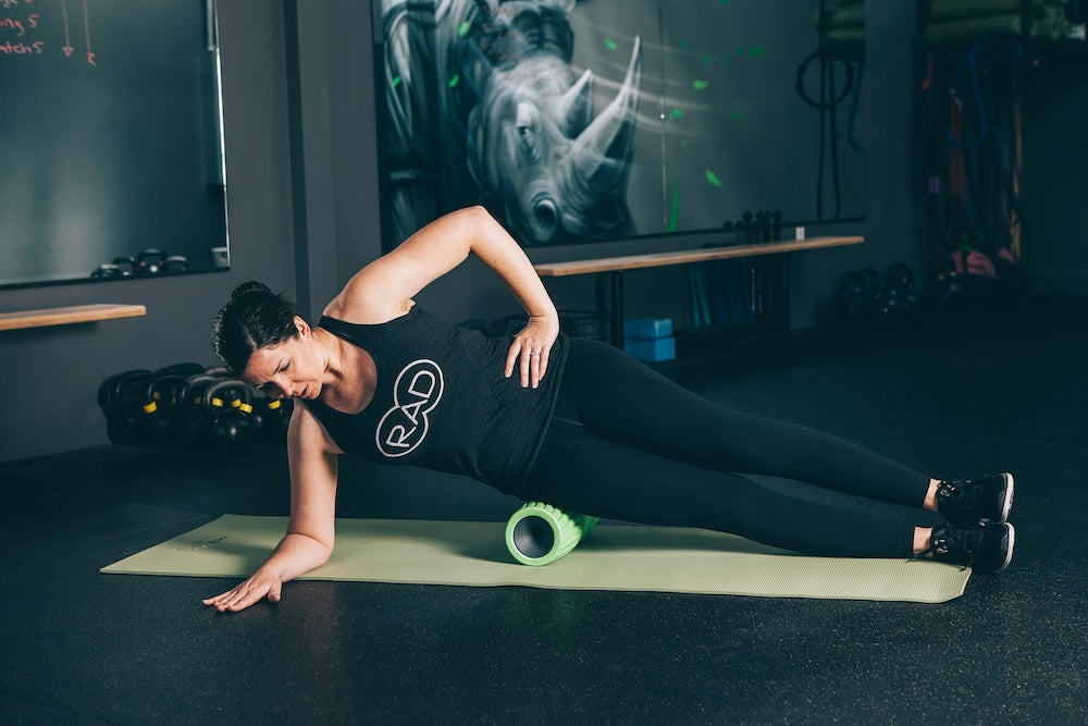 mobility starter pack, massage stick, foam roller and double massage ball