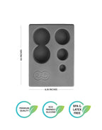 blocking and storing system for massage balls to isolate the pressure and minimise rolling