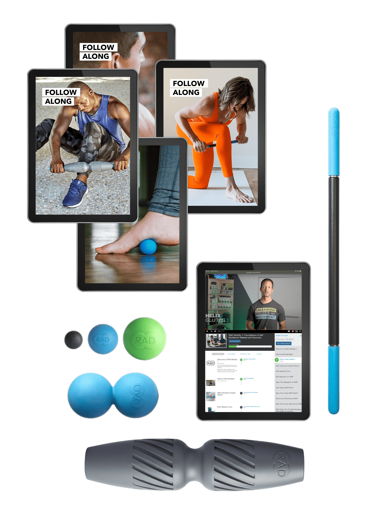 Massage Therapist & Bodyworker Education Bundle, video recordings and tools for massage and mobility exercises 