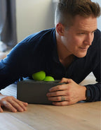 blocking and storing system for massage balls to isolate the pressure and minimise rolling