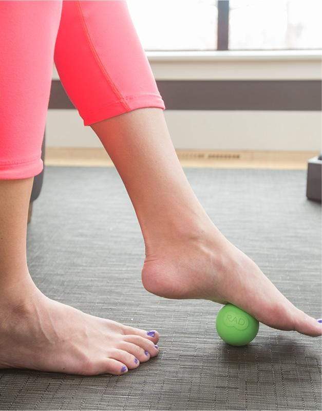 use of massage balls on the foot