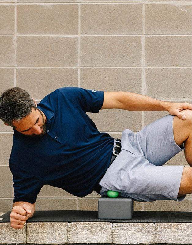 blocking and storing system for massage balls to isolate the pressure and minimise rolling